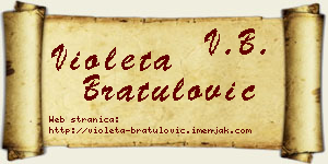 Violeta Bratulović vizit kartica